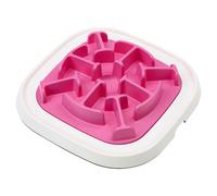 SAVIC Comedero Antivuelco Para Gatos Rosa/Blanco 32x32cm Juguete De Inteligencia