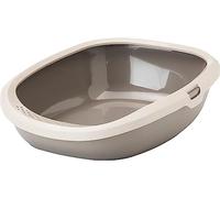 Savic Gizmo - Caja de Arena para Gatos (52 x 39,5 x 15 cm), Color Gris