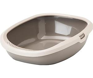 Savic Gizmo - Caja de Arena para Gatos (52 x 39,5 x 15 cm), Color Gris