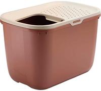 Arenero para gatos Savic WC Hop In | Rosa champán/Rojo toscano