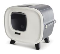 SAVIC Lujo Bandeja para Gatos Mira Negro/Blanco 56x45x50, 5 CM Antideslizante