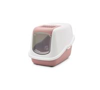 Savic nestor blanco-rosa - arenero cubierto para gatos - 56x39x38,5 cm