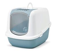 Bandeja higiénica XXL para gatos Nestor Jumbo, color blanco y azul claro especial para razas grandes de gatos