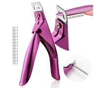 SAVILAND Cortador de uñas acrílico con imanes: cortaúñas afilado, 15 unidades, imanes de acero inoxidable, uñas acrílicas rectas, cortaúñas falsas, medición de longitud, herramientas de manicura
