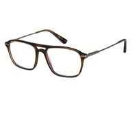 Savile Row Gafas de visión en oro oscuro para hombre opcional con tintado de sol o filtro de luz azul, cuadradas, fabricadas en acetato, modelo: SRO-019-102 (incluye estuche)