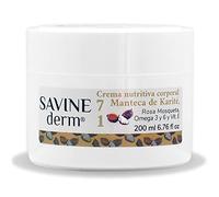 SAVINE DERM Crema Corporal Manteca de Karité 100% Pura - Hidratación Intensa - Previene Estrías - Suavidad y Elasticidad para Piel Seca - 200ml