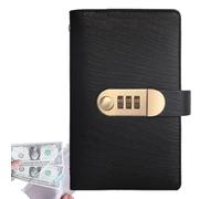 Saving Organizer - Savings Challenge Organizer für Anfänger | PU Leder mit Kombinationsperre, Vintage Wallet Style Budgeting Journal, Cash Envelope System für Frauen Männer Wohnheim Travel Home Busine
