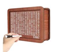 Saving Target Hucha De Madera, 5000/10000 /USD/GBP Hucha De Madera con Contador, Lata De Ahorro De Dinero Marcable para Adultos Y Niños, Desafío De Ahorro Visible con Meta Fija, Tarro De Dinero