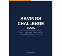 Savings Challenge Book: 52-Week, 100-Envelope & No-Spend Money Challenges | Fun Savings Tracker & Goal Planner to Save $5,000+ (8.5 x 11, 88 Pages)