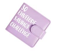 Savings Challenge Book, Budget Organizer Pu Waterproof, Magnetic Buckle Money Saving Binder, Financial Goal Tracker, for Travel Birthday Party Office School Kids Teens Adults Use 4,53 x 4,33 pulgadas