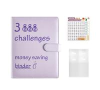 Savings Wallet Organizer - 24x18.5x3.5cm Leather Money Binder, Expense Tracker | Durable PU Leather Cover With Multiple Slots, Perfect For Budget Planning Christmas Travel Finance Management