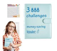 Savings Wallet Organizer - 24x18.5x3.5cm Leather Money Binder, Expense Tracker | Durable PU Leather Cover With Multiple Slots, Perfect For Budget Planning Christmas Travel Finance Management