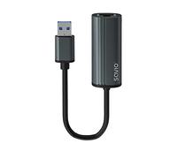 Adaptador Savio AK-55 USB-A 3.1 Gen 1 a RJ-45 Gigabit Ethernet 1000 Mbps 18cm Gris Mate