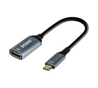 ADAPTADOR SAVIO AK-78 USB-C HDMI (H) 60 HZ SILV