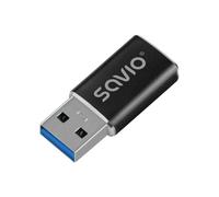 ADAPTADOR SAVIO AK-81 USB-C 3.1 USB-A 3.1 BLACK