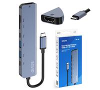 Savio ak-82 hub de interfaz usb tipo c 5000 mbit/s negro