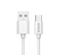 Savio Cable USB A a USB C CL-168 Blanco 3 m