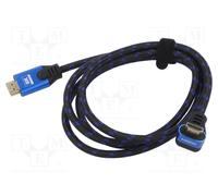 Savio cl-147 kabel hdmi v2.1, ktowy,1.8m, mied, oplot baweniany, metal