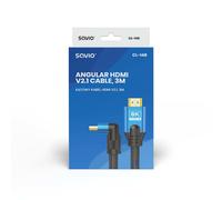CABLE HDMI 2.1 (M) ANGULAR 8K SAVIO CL-148 3M