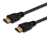 Savio cl-195 cable hdmi 2 m, negro, conectores dorados, versión 2.0 h
