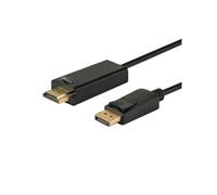 Savio - CL-56 adaptador de cable de vídeo 1,5 m DisplayPort HDMI tipo A (Estándar) Negro