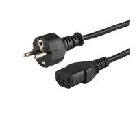 Cable Savio CL-89 1.2M Schuko a IEC C13 cobre negro 250V compatible IBM