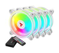 Savio FAN-01 Pack 4 ventiladores ARGB con mando Blanco