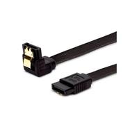 Savio gak-04 kabel sata iii 30cm, oplot czarny, ktowy, zote zatrzaski