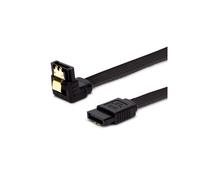 Savio - GAK-04 Kabel SATA III 30cm, oplot czarny, ktowy, zote zatrzaski cable de SATA 0,3 m SATA 7-pin 2 x SATA 7-pin Negro