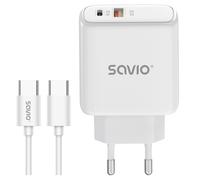 Savio la-13 cargador de dispositivo móvil universal blanco corriente
