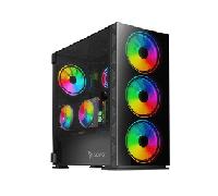 SAVIO PC Case Prime X1 ARGB Glass Black RGB Negro SAVGC-PRIMEX1