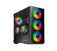 SAVIO PC Case Prime X1 ARGB Glass Black RGB Negro SAVGC-PRIMEX1