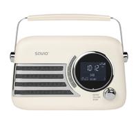 Savio rs-04 radio portátil analógico y digital beige, negro