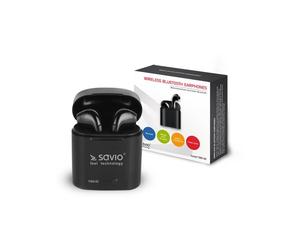 Savio - TWS-02 auricular y casco Auriculares Inalámbrico Dentro de oído Llamadas/Música Bluetooth Negro