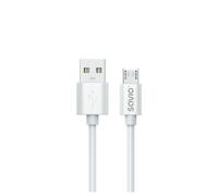 Savio - USB cable 3 m USB 2.0 USB A - Micro USB White CL-167 cable USB Micro-USB A Blanco