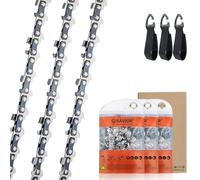 SAVIOR 3 cadenas de sierras para espada de 12 pulgadas (30 cm) 1/4 pulgadas LP 1,1 mm 64 TG, cadena de motosierra compatible con Stihl