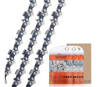 SAVIOR 3 piezas de cadenas de sierra.325" 1,5 mm 64 TG para guía de 38 cm, cadena de corte semi-cincel compatible con Husqvarna, Dolmar y más