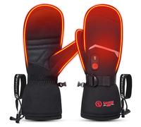 SAVIOR HEAT Guantes Calefactables para Hombres y Mujeres, Guantes de Nieve para Esquí Recargables con Batería Eléctrica, Guantes Cálidos para Invierno Motocicleta Snowboard Camping Ciclismo Correr
