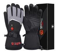Savior Heat Guantes calefactados Manoplas Hombres Mujeres Eléctrico Batería Recargable Esquí Nieve Guantes Calientes para Invierno Motocicleta Snowboard Senderismo Ciclismo Senderismo Correr