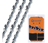 Savior Lote de 3 Cadenas de Motosierra de Bajo Rebot .325" 72 eslabones 1,3 mm 45 cm Compatible con Husqvarna, Dolmar, Ryobi y Oregon