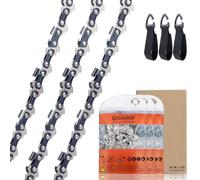 Savior Pack de 3 Cadenas de Motosierra 3/8" LP 52 Eslabones para Espadas de 35cm, 1.1mm Cadena de bajo retroceso compatible con Makita DUC353, Bosch AKE 35S Husqvarna, Oregon y muchas más