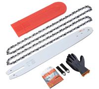 SAVIOR Paquete de 2 cadenas de sierras con 30 cm para motosierras y protección de espada, para Stihl 30050083405/36700000064, cadena de repuesto 1/4 pulgadas LP 1,1 mm 64 eslabones de transmisión para