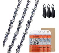 Savior Paquete de 3 cadenas de motosierra para barra de 10 pulgadas, calibre de 0.43 pulgadas, 40 eslabones, LP de 3/8 pulgadas, cadena de retroceso bajo compatible con Makita, Einhell, Parkside