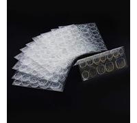 SAVITA 10 Hojas / 240 Piezas Adhesivo de Pegamento Para Uñas, Adhesivo de Gelatina Impermeable y Transpirable Adhesivo para uñas Postizas