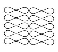 SAVITA 10 piezas Anillo de Goma para Micrófono, Bandas Elásticas Universales para Micrófono de Repuesto, Bandas de Goma de Microphone Shock Mount Accesorios de Micrófono (Negro)