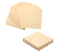 SAVITA 10 Piezas Balsa Wood Sheets, 100x100mm Piezas de Madera Cuadradas Láminas de Madera Contrachapado para Proyectos de Manualidades de Bricolaje Fabricación Modelos en Miniatura
