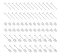 SAVITA 100uds Pendientes Transparentes, Plástico Pendientes para Oreja Repuestos, Alfileres de Oreja Transparentes y Respaldos de Aretes para Hombres y Mujeres Suministros de Bricolaje, 5mm(50 Pares)