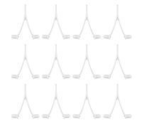 Savita 12 Uds Piscina V Clip, Clips para Cepillos de Piscina Clips de Plástico para Cepillos de Piscina Clips para Postes de Piscina para Cepillos de Piscina Skimmers Rastrillos de Hojas (Blanco)