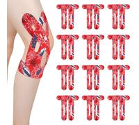 SAVITA 12uds Cinta Kinesiológica Red Spider, Original Cinta Kinesiológica Algodón Precortada Rodillas Que Proporciona Soporte y Comodidad para el Hombro y la Rodilla Durante Los Entrenamientos
