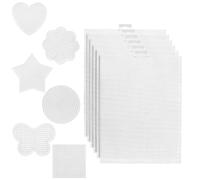 SAVITA 12uds Láminas de Malla de Plástico, 14 CT Múltiples Formas Láminas Malla Plástico para Manualidades para Punto Cruz Bordado Tela Aida Tapiz con Aguja Proyectos DIY Ganchillo